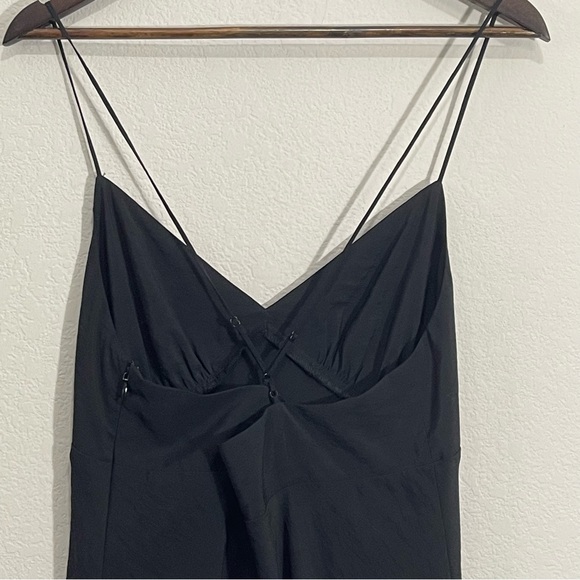 Madewell Layton Midi Slip Dress Size 10 in True Black NWT - Picture 13 of 14